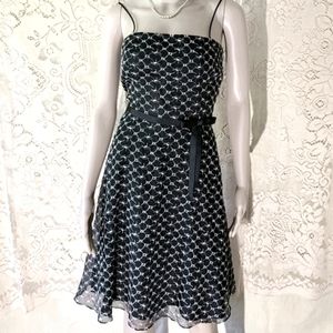 LAUNDRY by SHELLI SEGAL Embroidered Black Dress